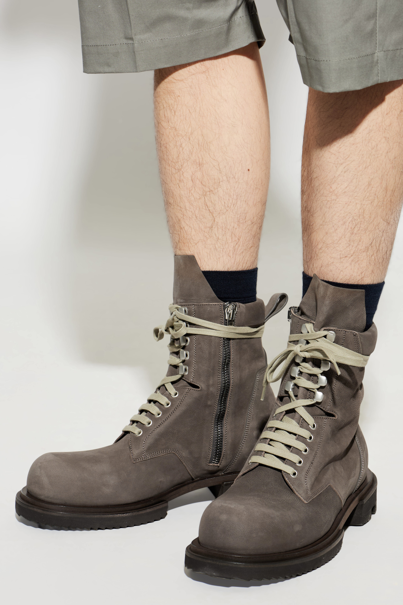 Grey 'Low Army Gabe' ankle boots Rick Owens - Vitkac Canada